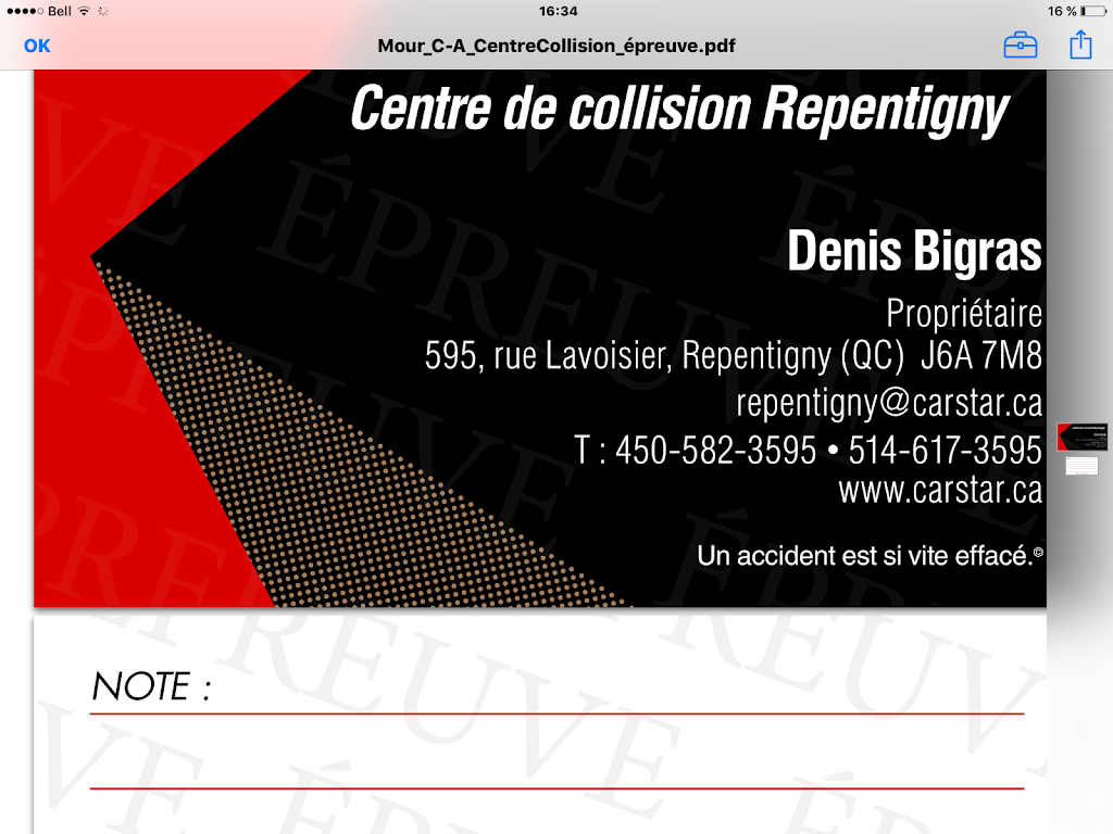 Centre de collision Repentigny (Carrosserie Rive-Nord) | 595 Rue Lavoisier, Repentigny, QC J6A 7M8, Canada | Phone: (450) 582-3595