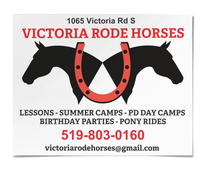 Victoria Rode Horses | 1065 Victoria Rd S, Guelph, ON N1L 1B3, Canada | Phone: (519) 803-0160