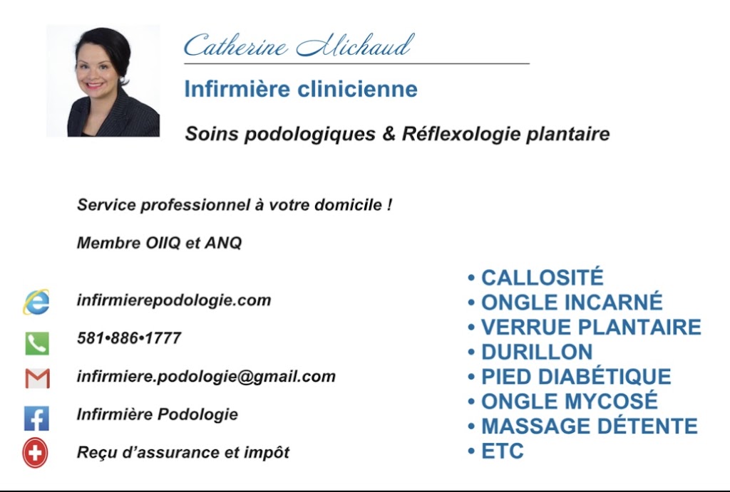 Catherine Michaud - Infirmière Clinicienne - Soins Podologiques | 191 Rue Sauriol, Québec, QC G1E 3M4, Canada | Phone: (581) 886-1777