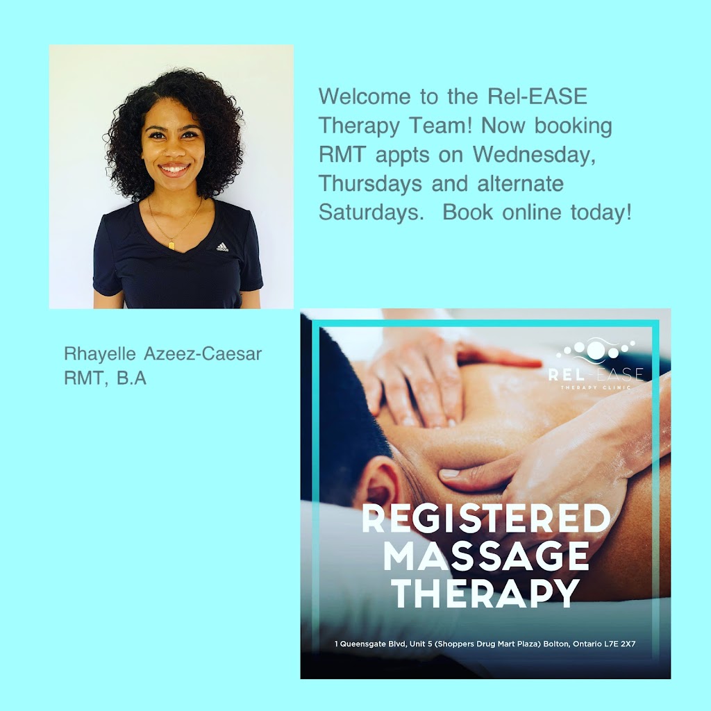 Rel-EASE Therapy Clinic | 1 Queensgate Blvd Unit 5, Caledon, ON L7E 2X7, Canada | Phone: (905) 533-3273