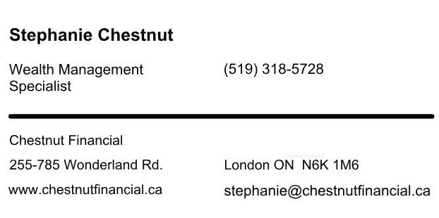 Chestnut Financial | 255-785 Wonderland Rd S, London, ON N6K 1M6, Canada | Phone: (519) 318-5728