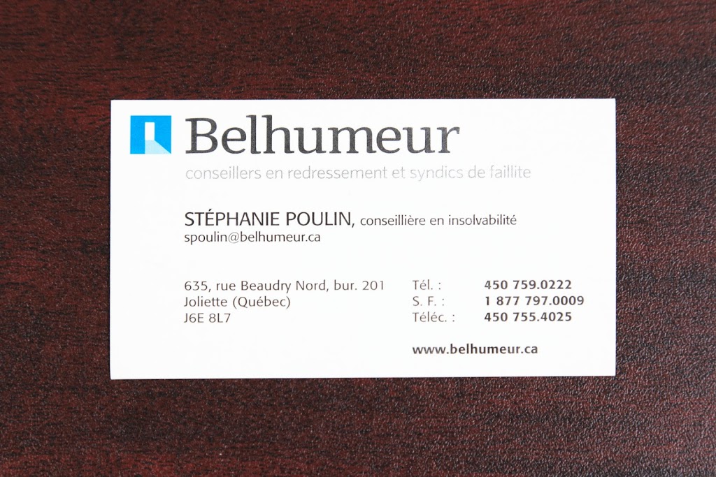 Belhumeur Syndic de faillite à Joliette | 635 Rue Beaudry N, Joliette, QC J6E 8L7, Canada | Phone: (450) 759-0222