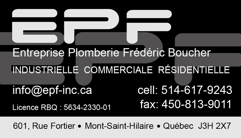 Plomberie EPF | 2150 Rue Pierre-Louis-Le Tourneux Suite 190, Beloeil, QC J3G 0R5, Canada | Phone: (514) 357-2110