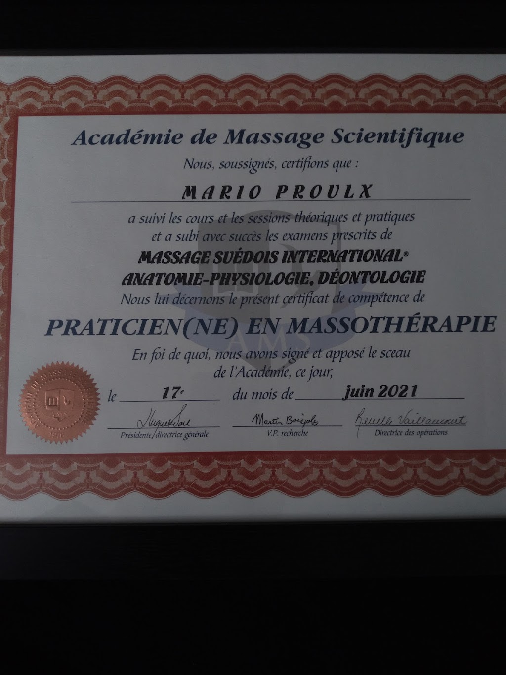 Massothérapeute Mario Proulx | 3 Rue Caron, Kingsey Falls, QC J0A 1B0, Canada | Phone: (819) 363-9082