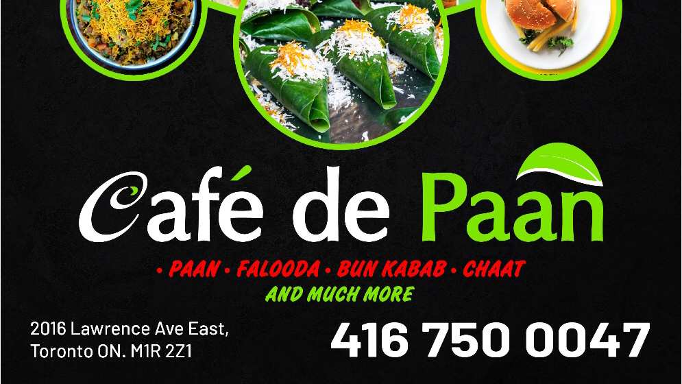 Cafe De Paan And Falooda | 2016 Lawrence Ave E, Scarborough, ON M1R 2Z1, Canada | Phone: (416) 750-0047