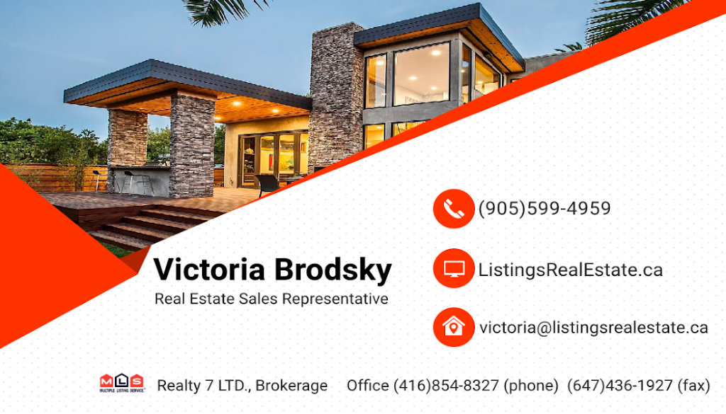 Victoria Brodsky Oakville Real Estate Agent, Realtor @ Realty 7 | 2377 Woodcrest Dr, Oakville, ON L6M 4S2, Canada | Phone: (905) 599-4959