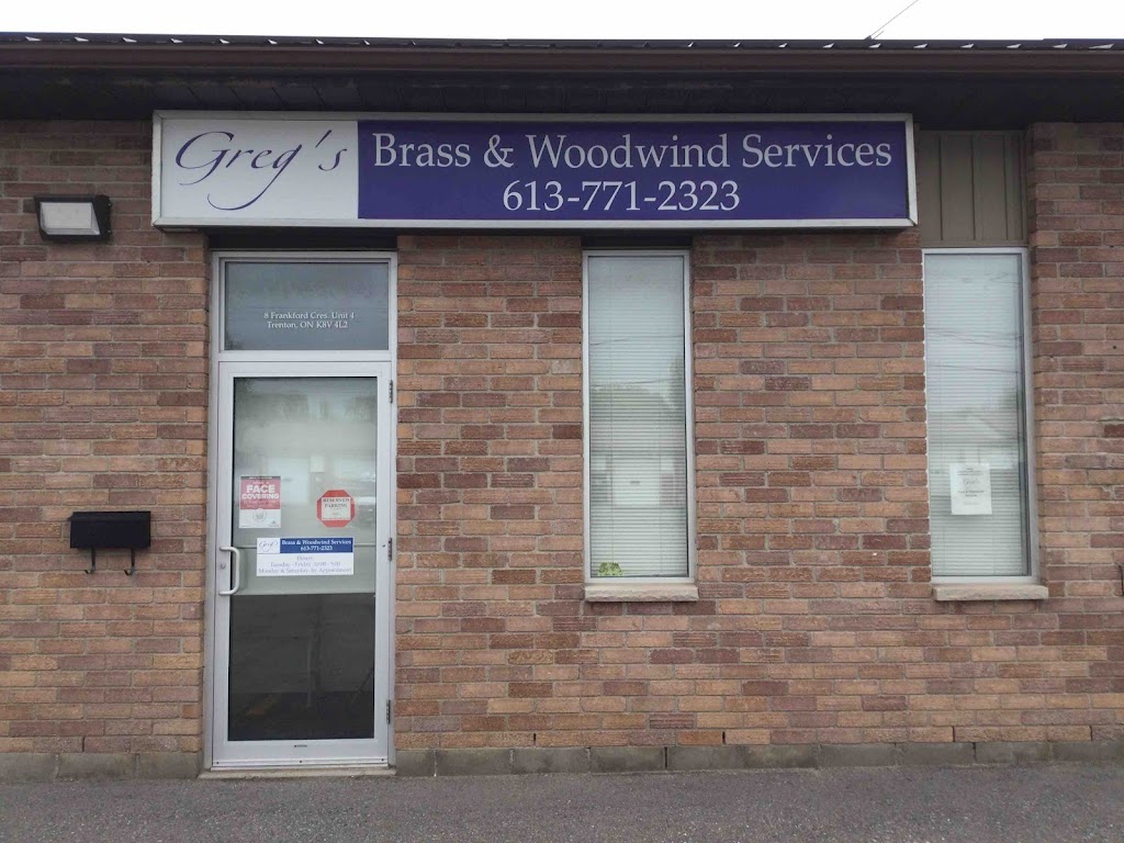 Gregs Brass & Woodwind Services | 8 Frankford Crescent Unit 4, Trenton, ON K8V 4L2, Canada | Phone: (613) 771-2323