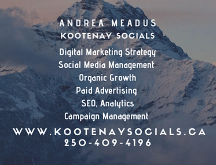 kootenay socials | Box 2277, Invermere, BC V0A 1K0, Canada | Phone: (250) 409-4196