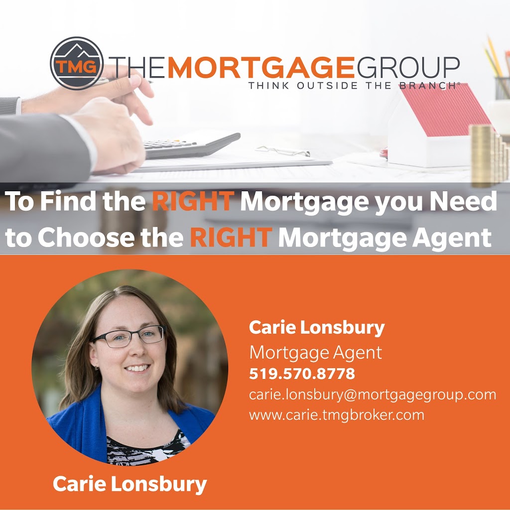 Carie Lonsbury Mortgage Agent - TMG The Mortgage Group | 1014 Sunset Dr, St. Clements, ON N0B 2M0, Canada | Phone: (519) 570-8778