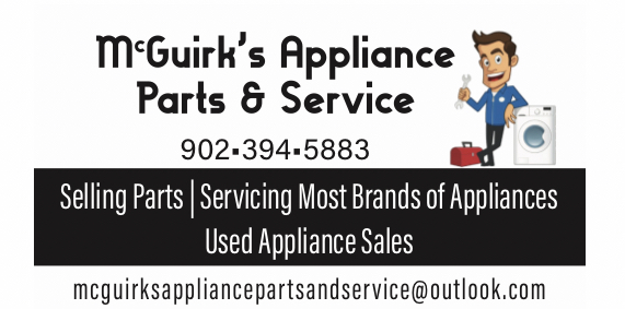 McGuirks Appliance Parts & Service | 30 Aintree Dr, Stratford, PE C1B 1L8, Canada | Phone: (902) 394-5883