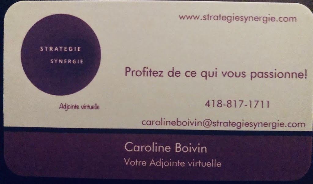 Strategie Synergie Adjointe virtuelle | 133 Rue Bouchard, Saint-Ambroise, QC G7P 2H8, Canada | Phone: (418) 817-1711