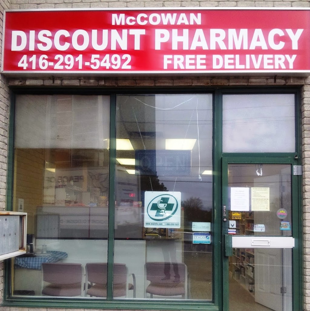 McCowan Discount Pharmacy | 1691 McCowan Rd #103, Scarborough, ON M1S 2Y3, Canada | Phone: (416) 291-5492