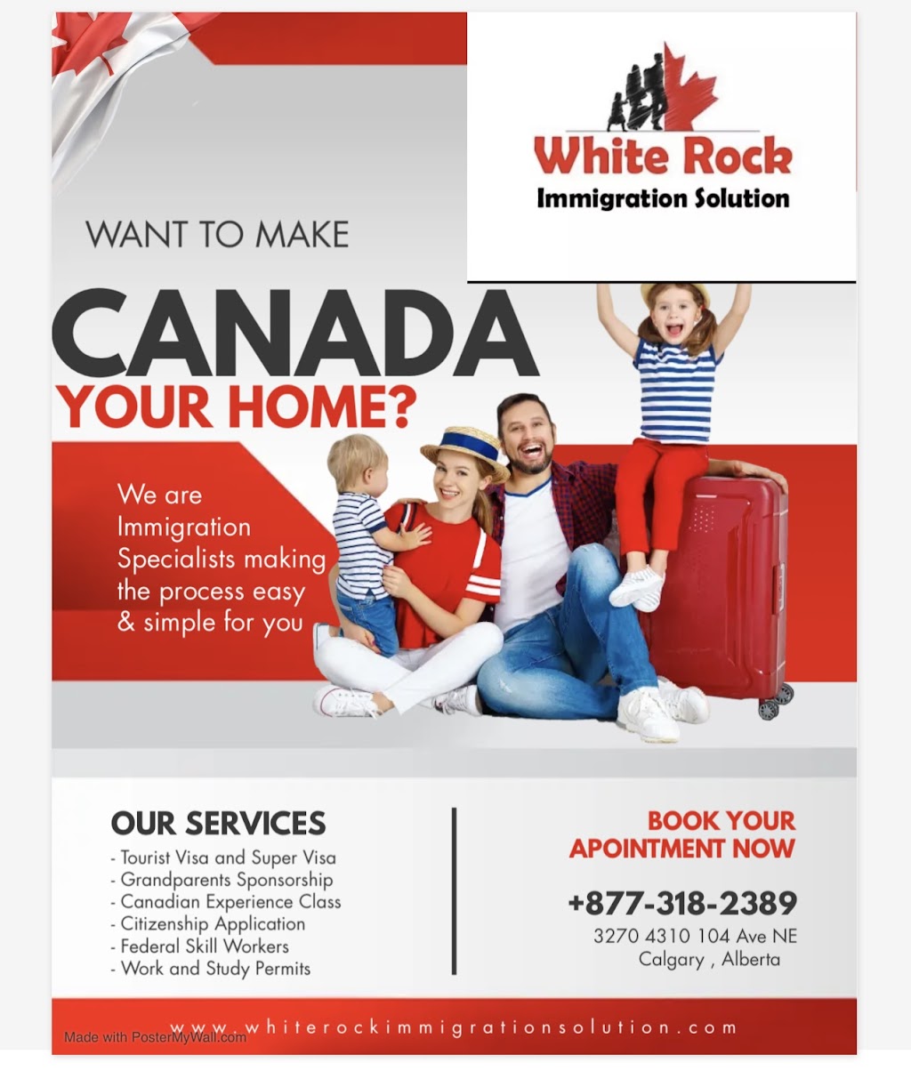 White Rock Immigration Solutions | 4310 104 Ave NE Unit 3270, Calgary, AB T3N 1W3, Canada | Phone: (877) 318-2389