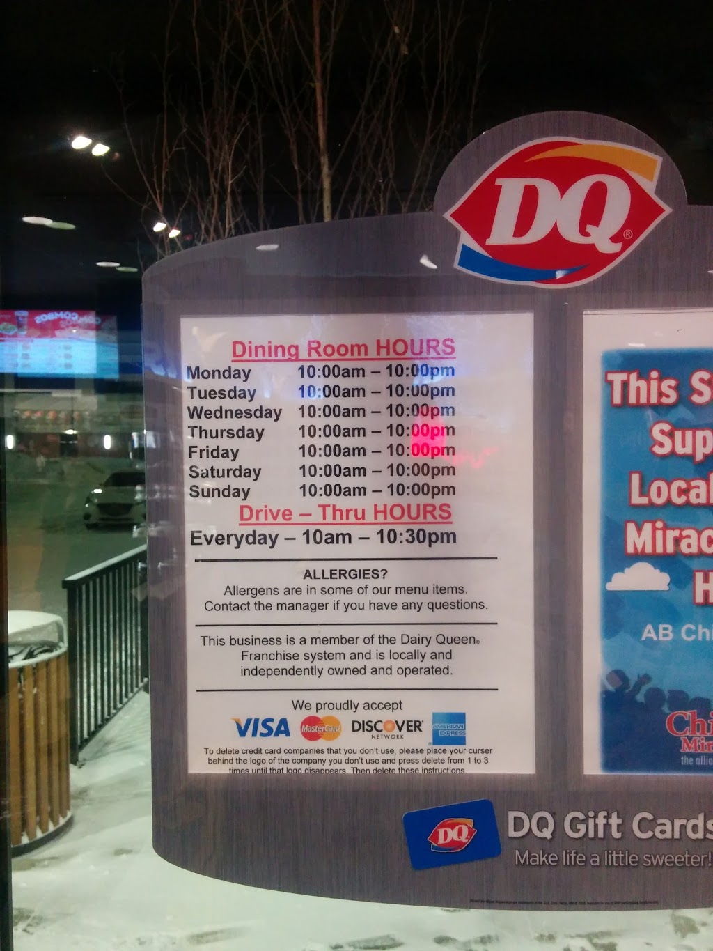 Dairy Queen Grill & Chill | 702, 401 Coopers Terrace SW, Airdrie, AB T4B 4J3, Canada | Phone: (587) 775-8427