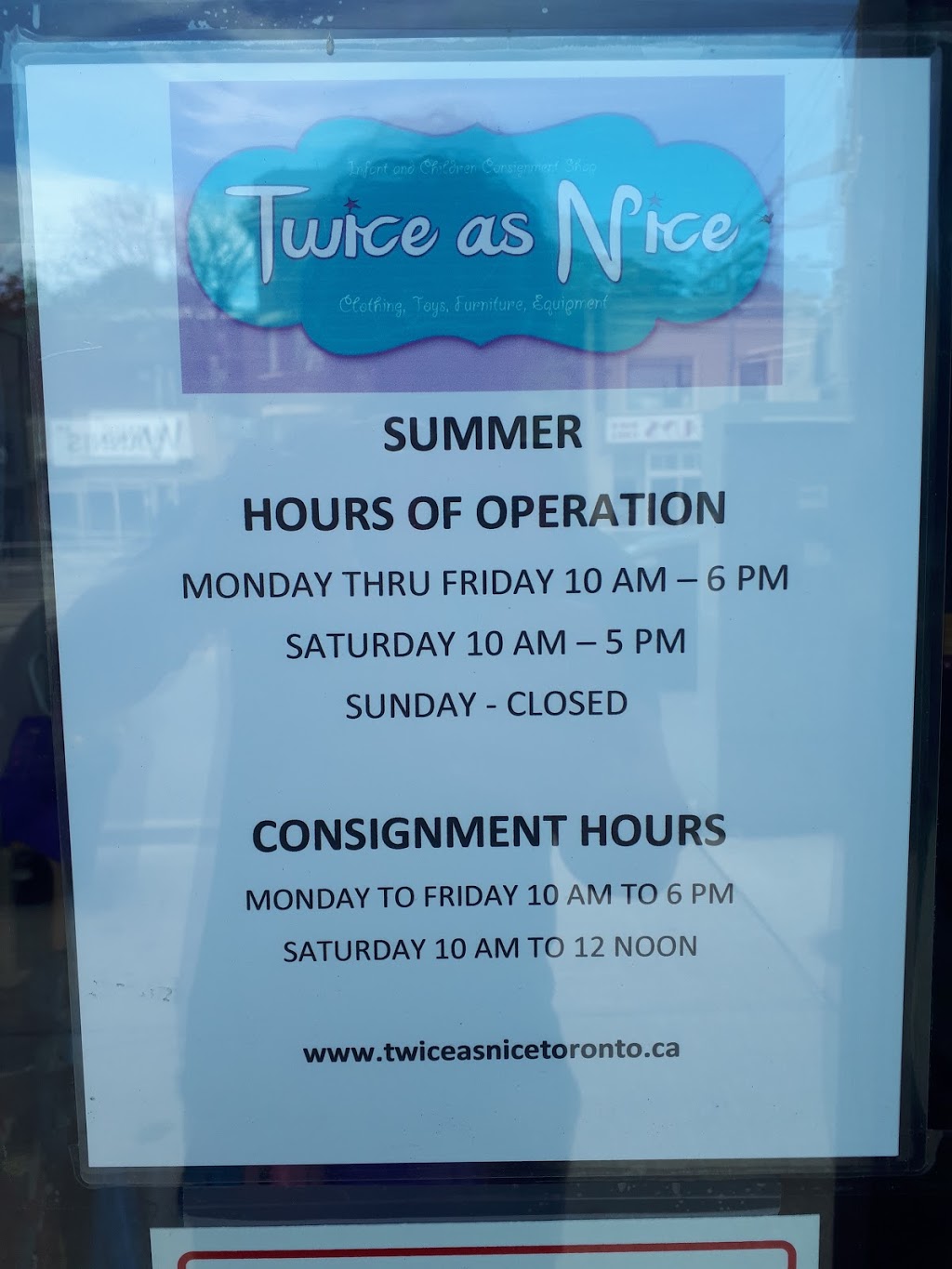 Twice As Nice | 683 St Clair Av W, Toronto, ON M6C 1A7, Canada | Phone: (416) 656-9969