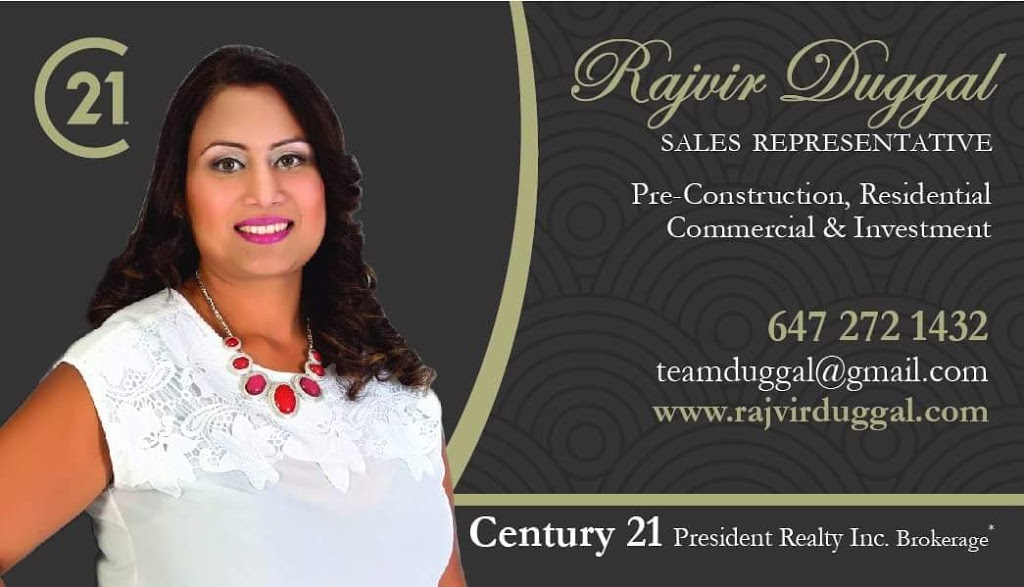 Rajvir Duggal, Real Estate Sales Representative | 80, Maritime time, Maritime Ontario Blvd # 246, Brampton, ON L6S 0E7, Canada | Phone: (647) 272-1432