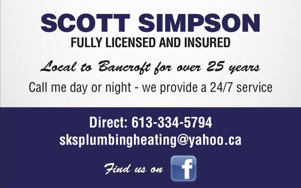 SKS PLUMBING AND HEATING | 68 Maple St, Bancroft, ON K0L 1C0, Canada | Phone: (613) 334-5794