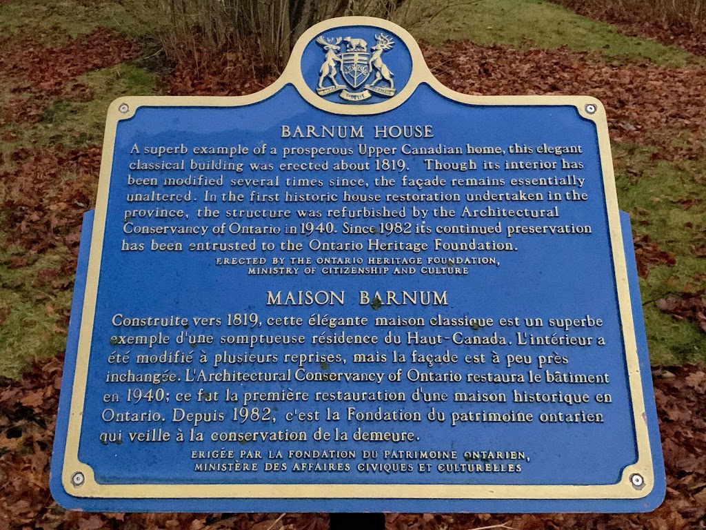 Barnum House Museum | 10568 County Rd 2, Grafton, ON K0K 2G0, Canada | Phone: (905) 349-2656