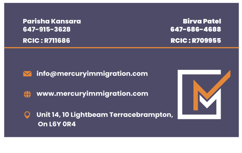 Mercury Immigration Consultancy Inc. | 10 Lightbeam Ter Unit 14, Brampton, ON L6Y 0R4, Canada | Phone: (647) 915-3628