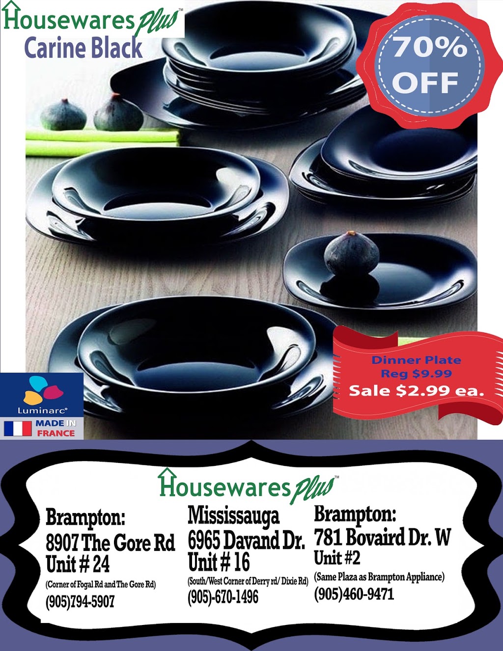 Housewares Plus - Corelle Corningware Cookware | 6965 Davand Dr unit 16, Mississauga, ON L5T 1Y6, Canada | Phone: (905) 670-1496