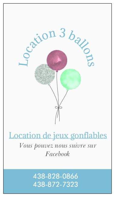 Location 3 ballons | 1831 Rue Dozois, Contrecoeur, QC J0L 1C0, Canada | Phone: (438) 828-0866