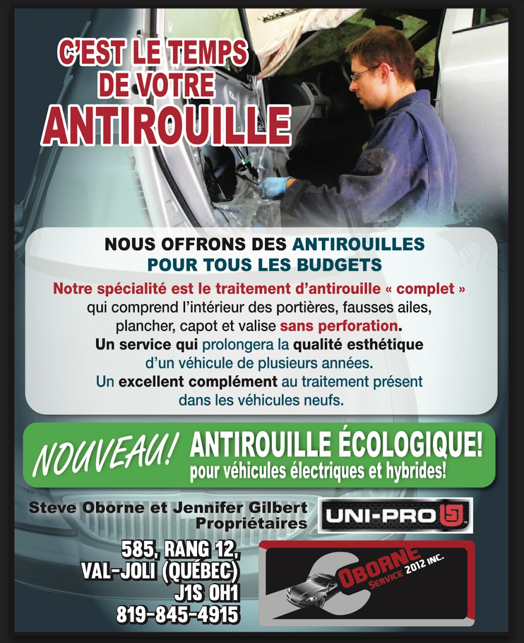 Oborne Service 2012 Inc. | 585 12e Rang, Val-Joli, QC J1S 0H1, Canada | Phone: (819) 845-4915