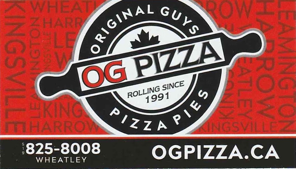 Original Guys Pizza Pies - OG Pizza (Wheatley) | 14 Talbot Rd W, Wheatley, ON N0P 2P0, Canada | Phone: (519) 825-8008