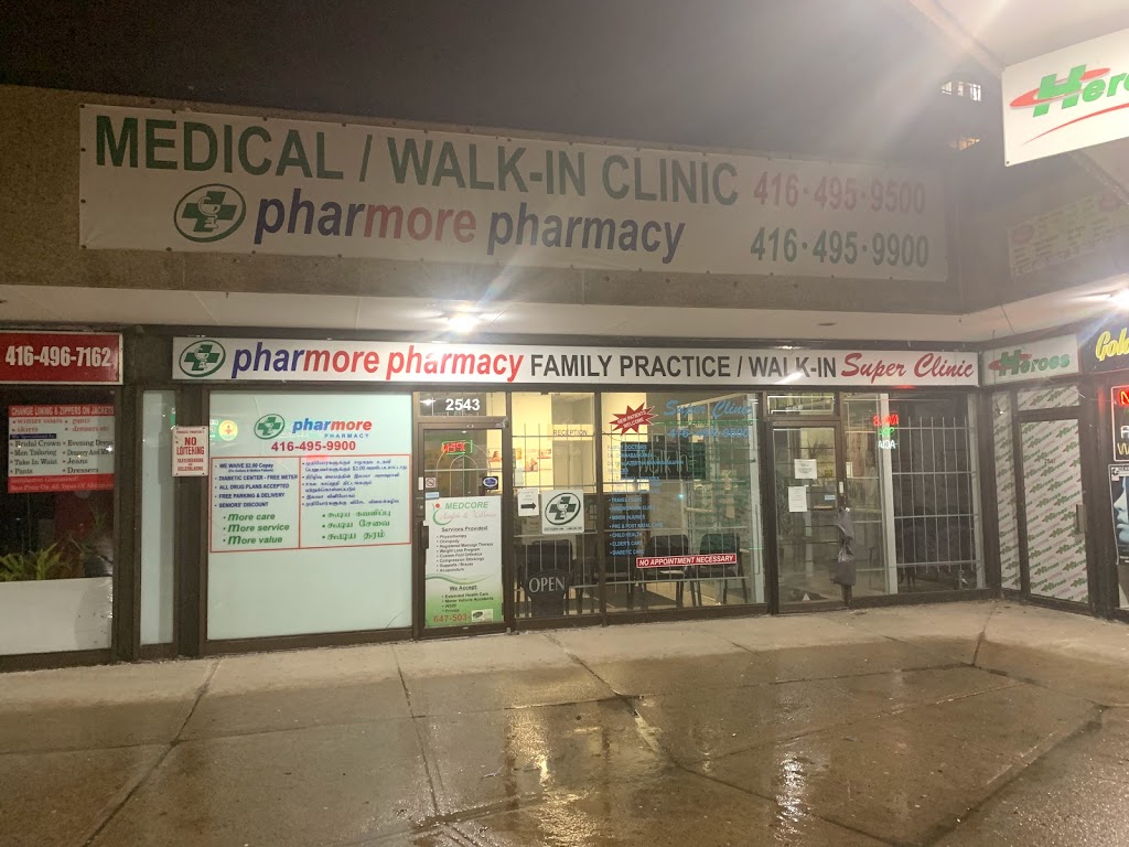 Pharmore pharmacy/ walk in clinic | 2543 Pharmacy Ave, Scarborough, ON M1W 1H9, Canada | Phone: (416) 495-9900