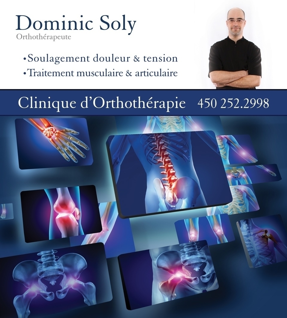 Dominic Soly Clinique dOrthothérapie et de Massothérapie | 435 Av. Duchesnay, Saint-Hyacinthe, QC J2S 7A3, Canada | Phone: (450) 252-2998