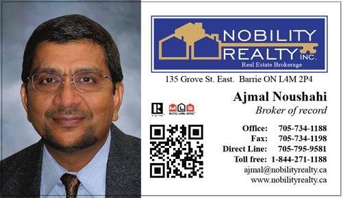 Ajmal Noushahi-Real Estate Agent, Nobility Realty Inc,. Broker o | 135 Grove St E, Barrie, ON L4M 2P4, Canada | Phone: (705) 795-9581