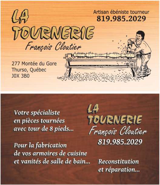 La Tournerie - François Cloutier | 277 Mnt du Gore, Thurso, QC J0X 3B0, Canada | Phone: (819) 985-2029
