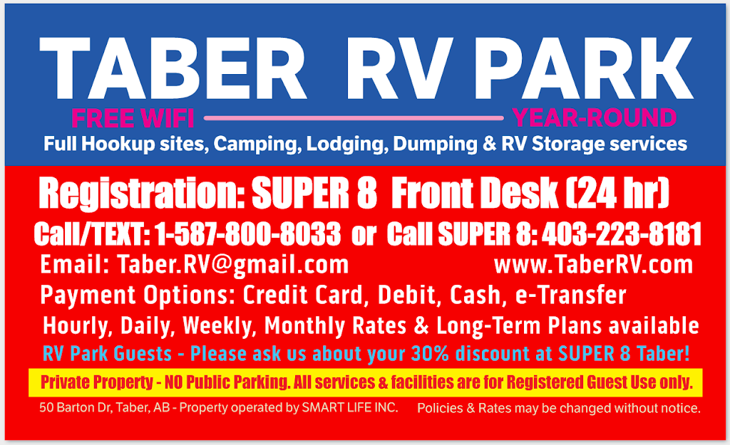 TABER RV PARK | 50 Barton Dr, Taber, AB T1G 2E8, Canada | Phone: (403) 416-1118