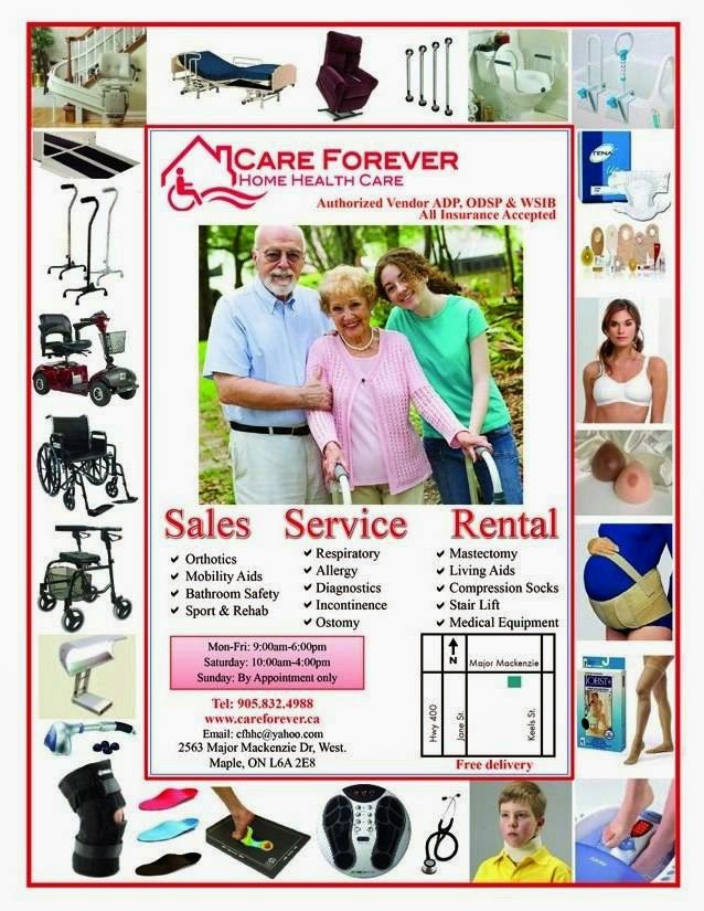 Care Forever Home Health Care | 2563 Major MacKenzie Dr W, Maple, ON L6A 2E8, Canada | Phone: (905) 832-4988