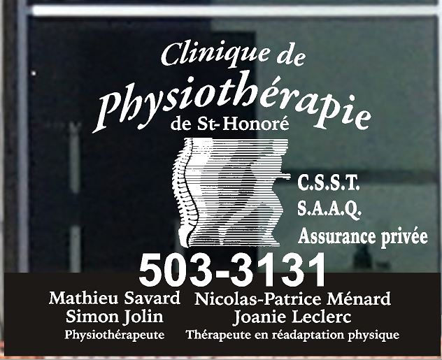 Interphysio St-Honoré | 3131 Bd Martel, Saint-Honoré, QC G0V 1L0, Canada | Phone: (418) 503-3131
