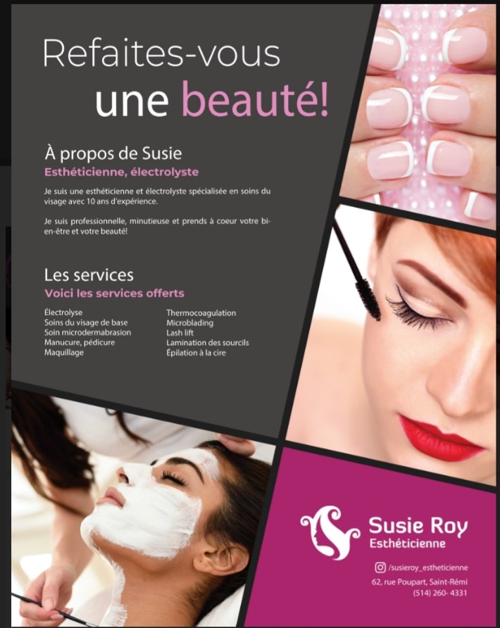 lembellisseuse susie | 62 Rue Poupart, Saint-Rémi, QC J0L 2L0, Canada | Phone: (514) 260-4331