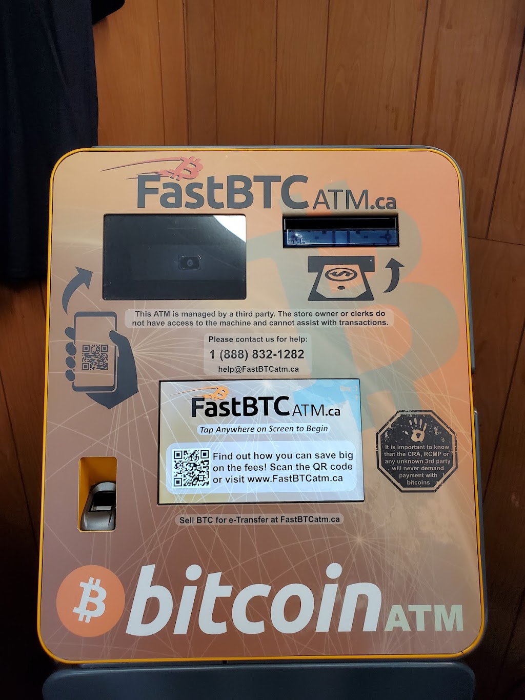 FastBTC Bitcoin ATM - Hasty Market | 392 Concession St, Hamilton, ON L9A 1B7, Canada | Phone: (888) 832-1282