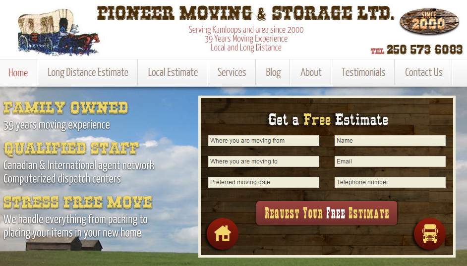 Pioneer Moving & Storage Ltd. | 231 Andover Crescent, Kamloops, BC V2C 6X2, Canada | Phone: (250) 573-6083