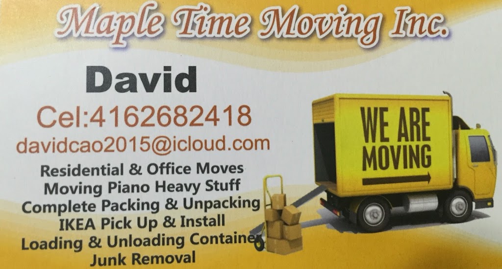 Maple time moving company | 3360 Midland Ave, Scarborough, ON M1V 4V7, Canada | Phone: (416) 268-2418