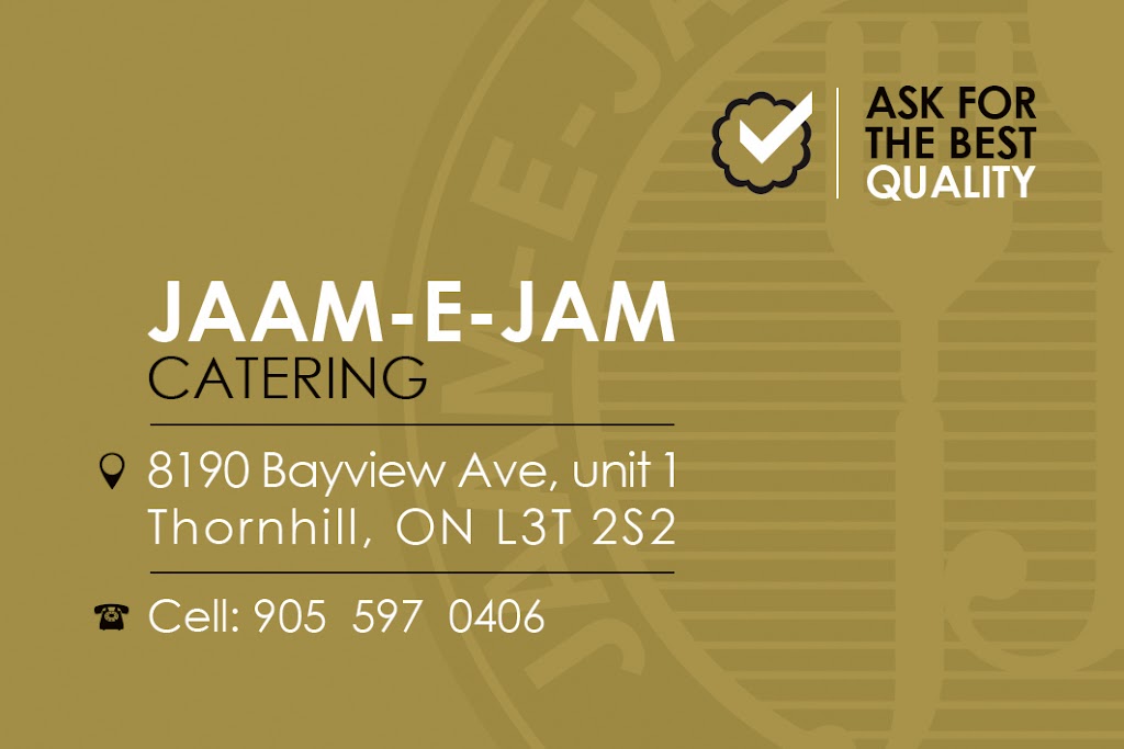 jaamejam catering | 8190 Bayview Ave, Thornhill, ON L3T 2S2, Canada | Phone: (905) 597-0406