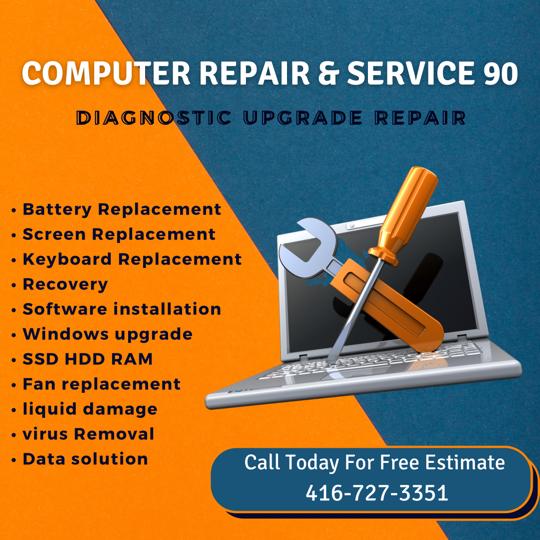 Computer Repair and Services 90 | 12 Shiraz Dr, Brampton, ON L6R 0W7, Canada | Phone: (416) 727-3351