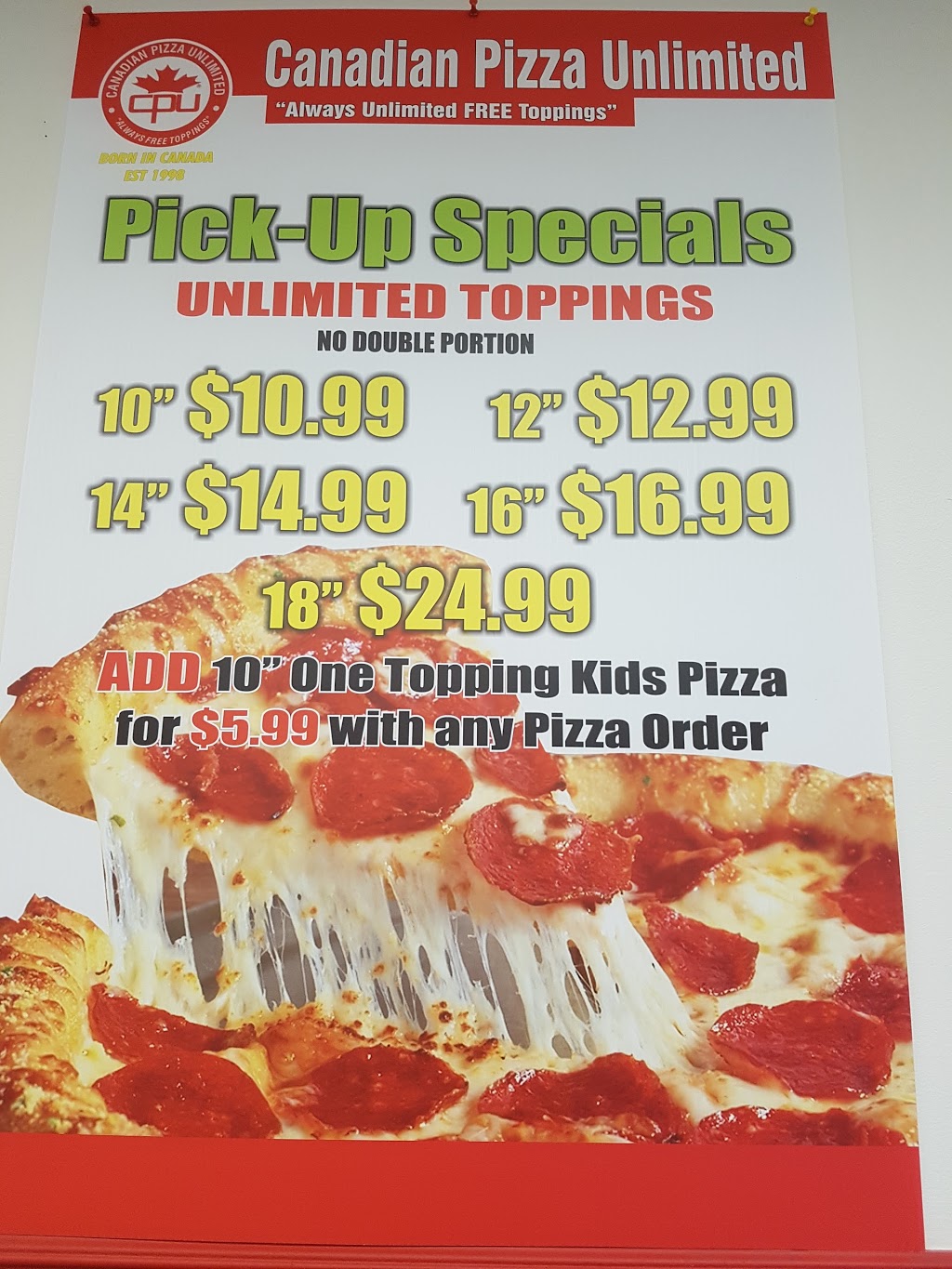 Canadian Pizza Unlimited | 7005 18 St SE, Calgary, AB T2C 1Y1, Canada | Phone: (403) 262-1022
