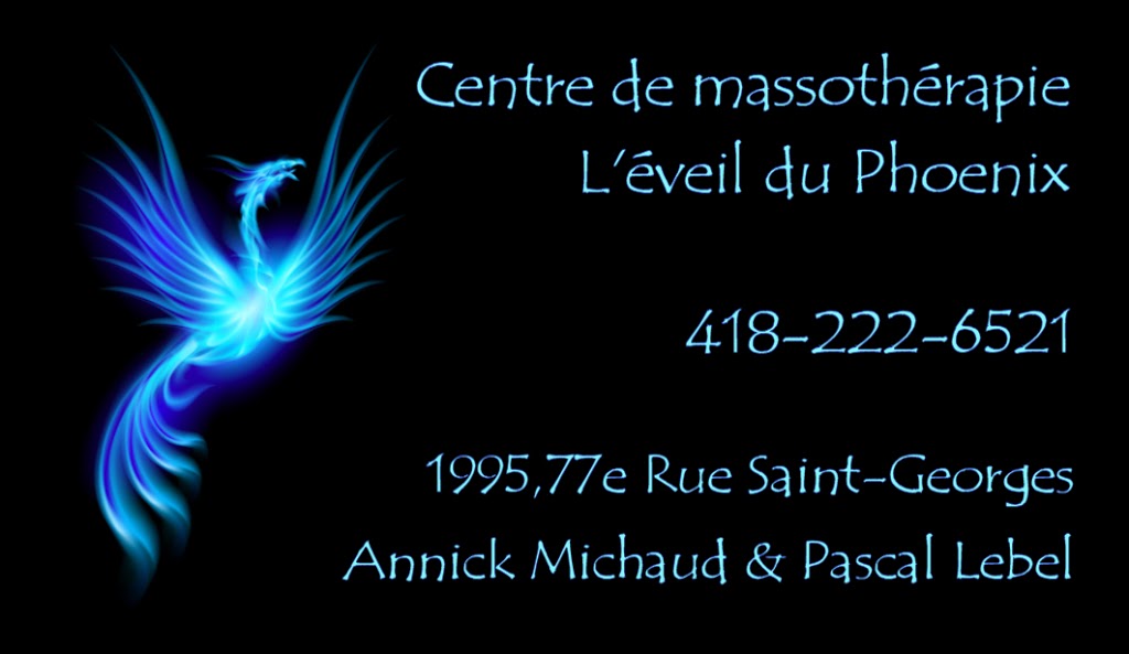 Centre de massothérapie Léveil du Phoenix | 1995 77e Rue, Saint-Georges, QC G6A 1C2, Canada | Phone: (418) 222-6521