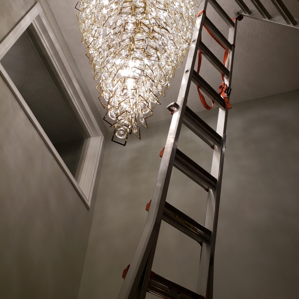 High ceilings Chandelier Installation | 69 old, Lake Ridge Rd, Whitby, ON L1P 1K6, Canada | Phone: (416) 910-2020