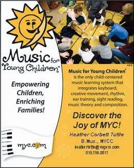 MYC Music For Young Children Brantford | 29 Westbrier Knoll, Brantford, ON N3R 5W2, Canada | Phone: (519) 771-1810