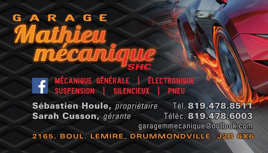 Garage Mathieu Mécanique SHC inc. | 2165 Boulevard Lemire, Drummondville, QC J2B 7E9, Canada | Phone: (819) 478-8511