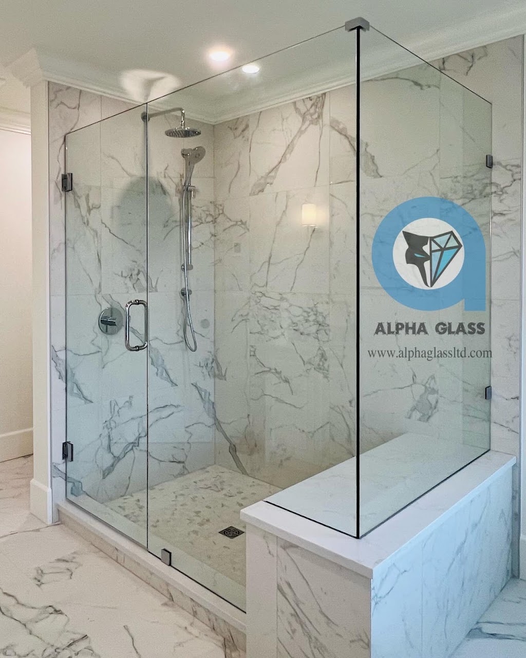 Shower glass and glass railing- Alpha Glass | 4066 Dundas St, Burnaby, BC V5C 1A7, Canada | Phone: (778) 952-1360