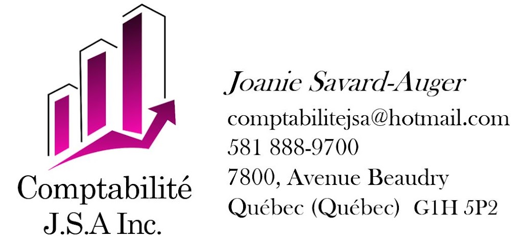 Comptabilité J.S.A Inc. | 7800 Av. Beaudry, Québec, QC G1H 5P2, Canada | Phone: (418) 577-0572