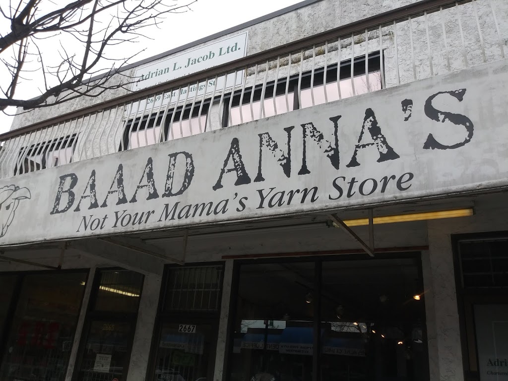 Baaad Annas Yarn Store | 2667 E Hastings St E, Vancouver, BC V5K 1Z5, Canada | Phone: (604) 255-2577