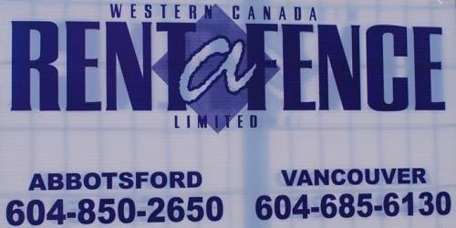 Western Canada Rent A Fence Ltd. | 2166 Townline Rd, Abbotsford, BC V2T 6E6, Canada | Phone: (604) 685-6130