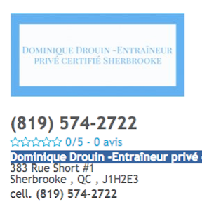 Dominique Drouin - Entraîneur privé certifié | 383 Rue Short #1, Sherbrooke, QC J1H 2E3, Canada | Phone: (819) 574-2722
